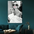 thumbnail image 3 of Iconic Poster, Abstract Printed, Make Up Wall Art, Audrey Hepburn Poster, Modern Poster, Lip Woman Artwork, Fashion Art Canvas, Canvas Wall Decor - Black Framed, 3 of 7