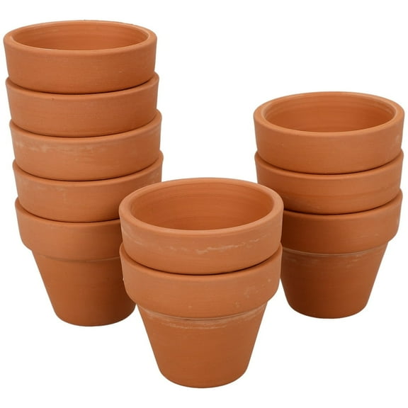 QUTETN 10 Pcs White Flower Pot Rustic Vase Red Pottery Pots Small Containers Terracotta Pot Mini Plant Pots Nursery Office