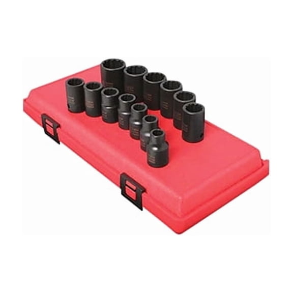 Sunex Tools SUU-2679A 0.5 in. Drive Metric 12-Point Impact Socket Set