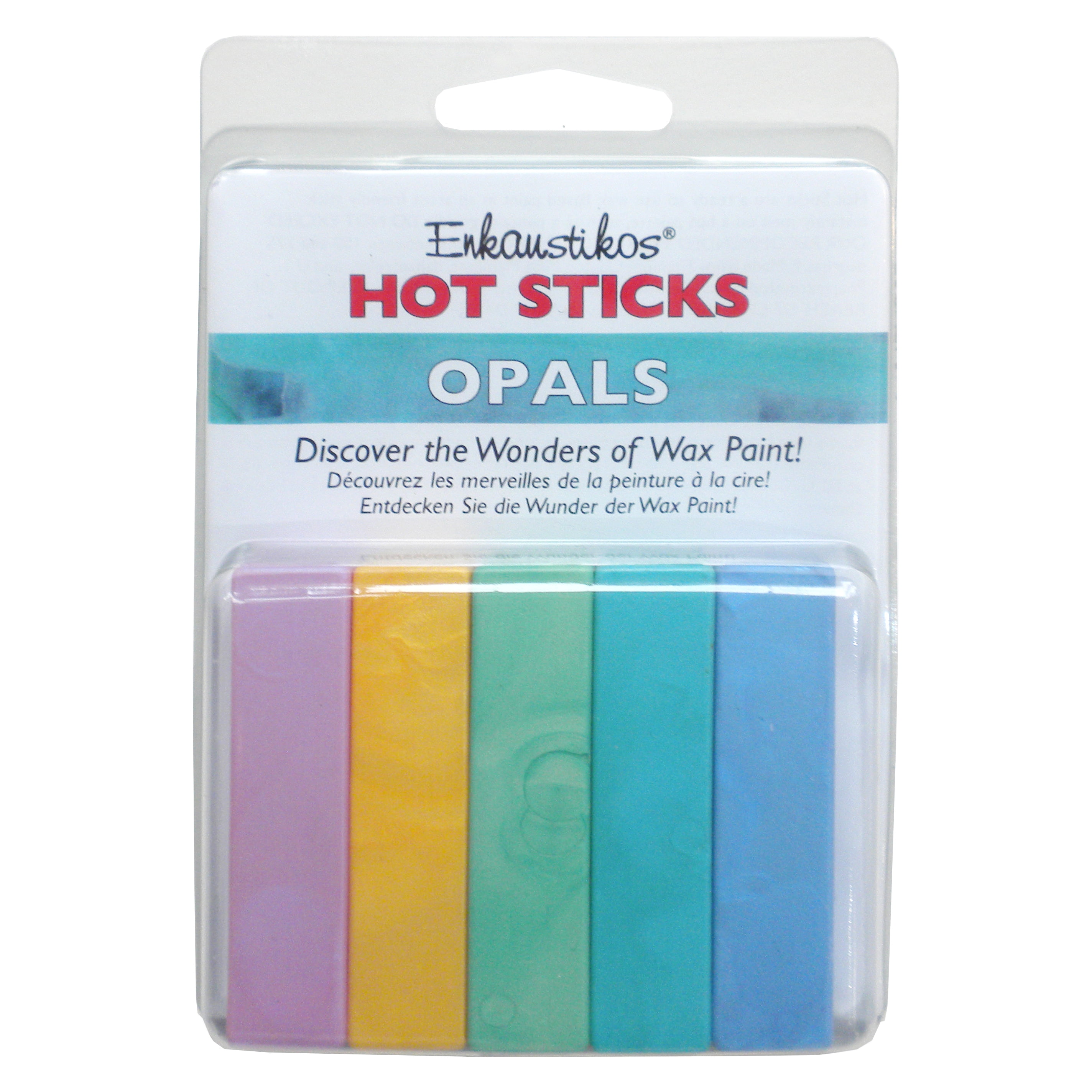 Enkaustikos Hot Sticks Encaustic Paint, 5 Pack, Opal