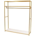 thumbnail image 2 of MONIPA Gold Iron Wedding Dress Bridal Garment Rack Stand with Shelves, for Clothes and Shoes, 2 of 5