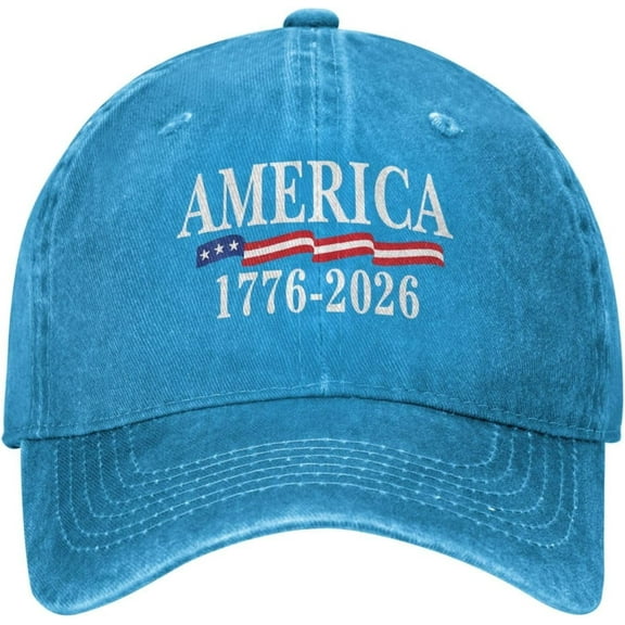 America 250th Birthday 250 Years USA 1776 2026 Hats Denim Baseball Cap