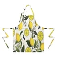 thumbnail image 2 of Yellow Lemon Fruit Berries Beige Pattern Apron-Garden Aprons for Women with Pockets-Cotton Linen Waterproof Kitchen Cooking Gardening Aprons Adjustable for Kitchen,Cooking,BBQ and Salon 33x27 Inch, 2 of 7