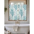 thumbnail image 7 of Tier Curtains 45 Inches Long, Teal Grey Coral Coastal Window Treatment Curtain Drapes, Summer Beach Seaside Nautical Small Curtain Drapes for Bathroom Laundry Room, 27.5"x45", 2 Panels, 7 of 7