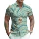 thumbnail image 3 of Camisas de playa de lujo para hombre y mujer, camisas de manga corta con solapa y estampado 3D vintage, ropa de calle, verano 2024, 3 of 5