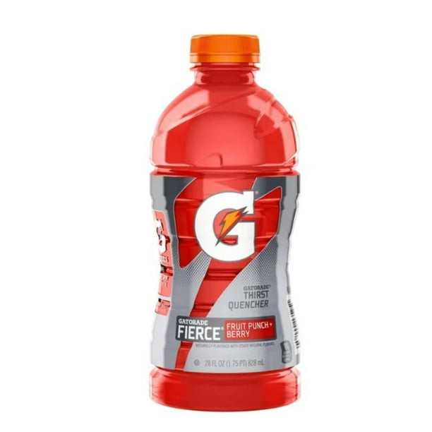 Gatorade Fruit Punch Plus Berry Sports Drink, 28 Fl Oz Bottles