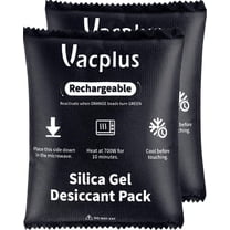 2 Pack 400g Reusable Desiccant Packs for Storage, Large Silica Gel Packets with Indicator Beads, Moisture Absorber for Car, Closet, Drawer, 5.8" x 7.1"
