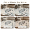 thumbnail image 7 of ODIKA 9'x12' Washable Area Rug Beige Vintage Geometric Distressed Southwestern Border Boho Ornate for Master Suite, California King, Under Bed, Non-Shedding, Easy Care, 7 of 7