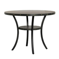 New Classic Furniture Crispin 48" Round Melamine Wood Counter Table in Gray