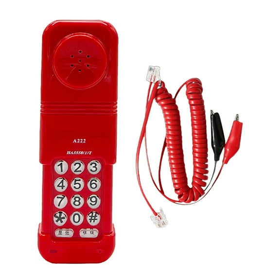 Telephone Landline with Telescopic Cover and Redial Function Corded Telephone