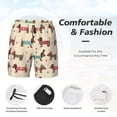 thumbnail image 3 of Balery Dachshund Dog Puppy Mens Swim Trunks Swim Shorts for Men Quick Dry Inseam Beach Shorts with Compression Liner Pocket-Large, 3 of 9