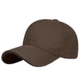 thumbnail image 2 of Helii 6-Panel Cotton Baseball Cap – Classic Adjustable Hat for Men Women, Breathable Curved Brim with Ventilation Eyelets & Contrast Stitching, Plain Solid Color Cap Coffee,One Size, 2 of 5