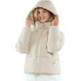 thumbnail image 3 of PUFFIT Women's Winter Puffer Jackets with Removable Hood,Zip Pockets,Stand Collar,Warm Ladies Quilted Coat, 3 of 6
