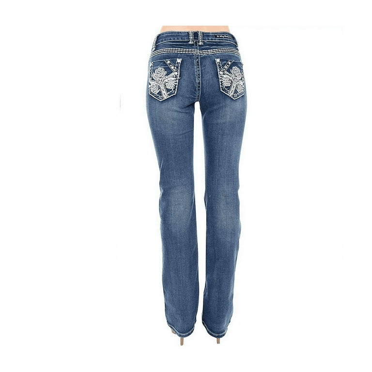 Jack David Women's Mid Rise Bootcut Stretchy Denim Jeans
