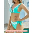 thumbnail image 3 of As Rose Rich Bikini Swimsuit for Women Lace Trim 2 Piece Bathing Suits, L, 3 of 7