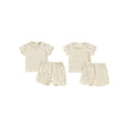 thumbnail image 2 of AceBaby Toddler Baby Girl Summer Outfit Daisy Print T-Shirt and Short 2Pcs Clothes Set for Kids at 0-5Y, 2 of 9