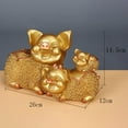thumbnail image 4 of Escabel,Reposapiés pequeño,taburete otomano,sofá,taburete de té,Reposapiés Cubo Taburete Taburete para Dormitorio Baño,Figura de escritorio,Figura de cerdo de la suerte para decoración, 4 of 8