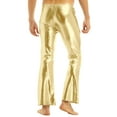 thumbnail image 6 of iiniim Mens Shiny Metallic Meggings Leggings for Halloween Costume Disco Festival Bell Bottom Flared Long Pants, 6 of 7