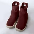 thumbnail image 2 of Quealent Baby Sock Shoes Boys Girls First Walking Shoes Non Slip Lightweight Toddler Infant Indoor Outdoor Wine for Size 7, 2 of 6