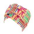 thumbnail image 2 of Foulard Imprimée Style Africain pour Femmes, Chapeau Élastique en Coton Ethnique, 2 of 7