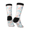 thumbnail image 3 of Goofa Colorful Seashells1 Printed Men's Crew Socks, Soft Durable Breathable Moisture-Wicking with Odor Control Cotton socks, 3 of 9