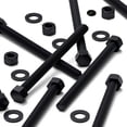 thumbnail image 3 of 5 x Black Hexagon Head Screws Polypropylene (PP) Plastic Nuts, Washers, Bolts, Hex Head, M12 x 150mm, Fastener, (15/32 x 5 29/32 in), 3 of 12