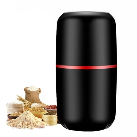 

Aibecy Portable Electric Coffee Grinder Household Grain Small Spice Grinder Herb Grinder Stainless Steel Inner Liner Black Plug