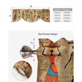 thumbnail image 5 of Tie Up Valance Curtain for Kitchen,Folk African Women Dancing Rod Pocket Short Curtains Adjustable Tie-Up Shade Valances,Tribal Art on Retro Brown Window Treatment for Bathroom Living Room Bedroom, 5 of 8