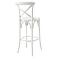 thumbnail image 3 of Modway Gear 43.5" Modern Style Elm Wood X-brace Back Bar Stool in White Finish, 3 of 10