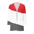 thumbnail image 5 of Swuxness Girls Print Cardigan Outerwear Long Sleeve with Pockets Casual Open Front Soft Fashion Shirts Red 13-14 Years, 5 of 5