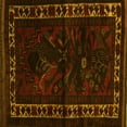 thumbnail image 1 of Ahgly Company Indoor Square Persian Yellow Traditional Area Rugs, 4' Square, 1 of 4
