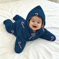thumbnail image 2 of YunPes Baby Starfish Onesie Winter Warm Fleece Jumpsuit Newborn Wearable Blanket Swaddle Sack Baby One Piece for Halloween Christmas, 2 of 5