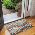 thumbnail image 2 of Brown Triangular Geometric Pattern Door Rugs,Washable Non Slip Door Mats Indoor,Decorative Door Mats,Entry Mat Indoor for Entrance,Bedroom,Kitchen,Bathroom,17"x30", 2 of 6