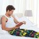 thumbnail image 5 of Balery Colorful Sharks Pantalones de pijama para hombre, pijama ultraligero, pantalón de descanso-XX-Large, 5 of 6