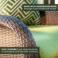 thumbnail image 6 of Hanover Strathmere Wicker and Steel Outdoor Patio Lounge Chair, Cilantro Green, 6 of 11