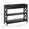 thumbnail image 3 of HOMCOM Console Table w/ Shelves Drawers for Living Room Entryway Bedroom, 3 of 10