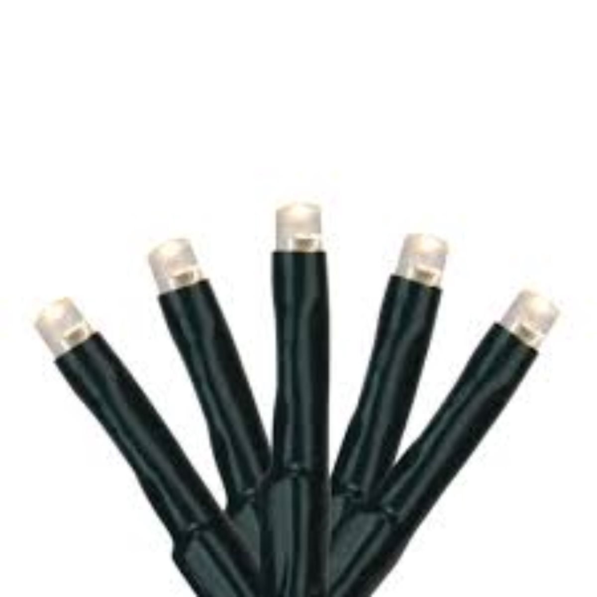 Hofert Multi-Function LED M5 Mini Christmas Lights - Pure White - 20.5 ft Green Wire - 200ct