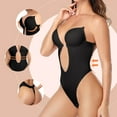thumbnail image 5 of Women Shapewear Backless Body Bra Shaper Plus Size Plunge Invishaper Low Back Thong Bodysuits Open Crotch Daily Use, 5 of 6