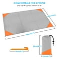 thumbnail image 3 of LNKOO Large Beach Blanket Sand Proof Oversized Waterproof Travel Upgrade Beach Mat Sand Free Folding Washable Outdoor Picknick with 4 Stakes& 1 Carabiner (79" x 55"), 3 of 7