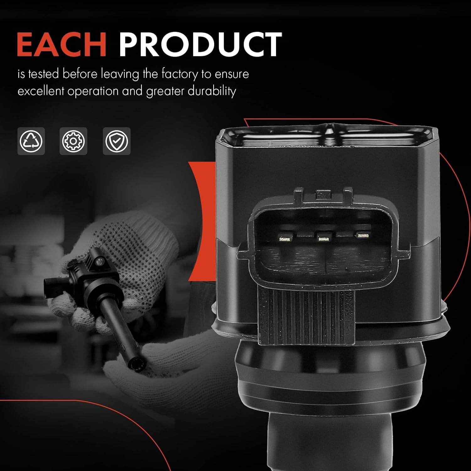 A-Premium Ignition Coil Pack Compatible with Nissan Juke 2011-2017 Sentra Rogue 2019 Rogue Sport 2017-2019 L4 1.6L 2.0L 4-PC