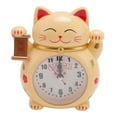 thumbnail image 2 of Lucky Cat Clock, Cute Cartoon Cat Shape Design, Large Display,  Lucky Cat Alarm Clock for Home, 2 of 7