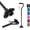 Black, variant on XX F1 Walking Stick, Walking Cane for Women & Men, Self Standing Walkers for Seniors with Wrist Strap, Lightweight & Sturdy Offset EVA Handle and Large Quad Base