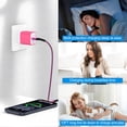 thumbnail image 6 of 2 Pack Type C Charger Fast Charging QC 3.0 18W with 2Pcs 10FT USB-C to C Braided Type C Charging Cables, USB C Wall Charger Compatible with iPhone 17/16/15 Pro Max iPad Pro Galaxy S26 Android, Pink, 6 of 7