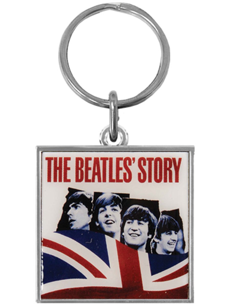 Beatles The Beatles Story Photo Metal Key Chain Silver