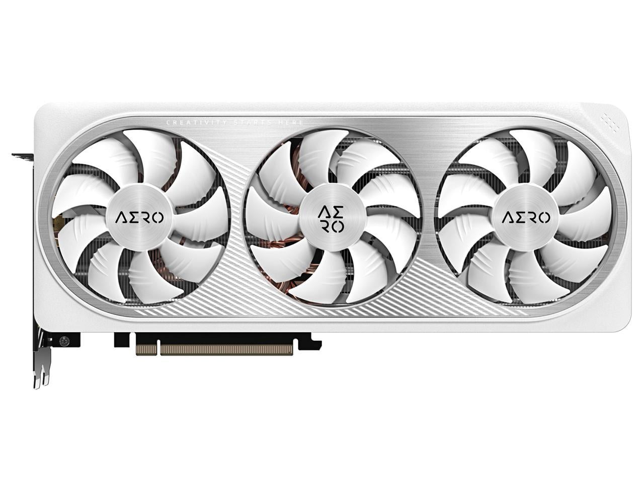 GIGABYTE GeForce RTX 4070 SUPER AERO OC 12G Graphics Card, 3x WINDFORCE Fans, 12GB 192-bit GDDR6X, GV-N407SAERO OC-12GD Video Card
