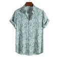 thumbnail image 4 of Camisas hawaianas con estampado de rayas para hombre, camisas de manga corta para fiestas, camisas de gran tamaño para hombres, ropa, blusas Harajuku con solapa, 4 of 4