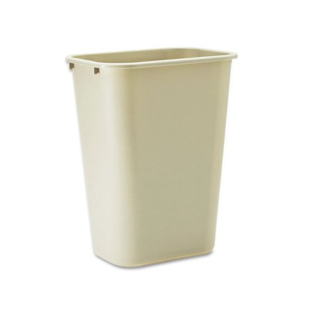 Rubbermaid Commercial Products 295700BG Desk Side Plastic Wastebasket Beige 10.25 Gallon