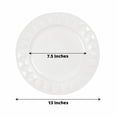 thumbnail image 4 of Balsa Circle 6 White Round 13 in Plastic Charger Plates Bejeweled Trim Wedding Party Events Decorations Supplies, 4 of 8