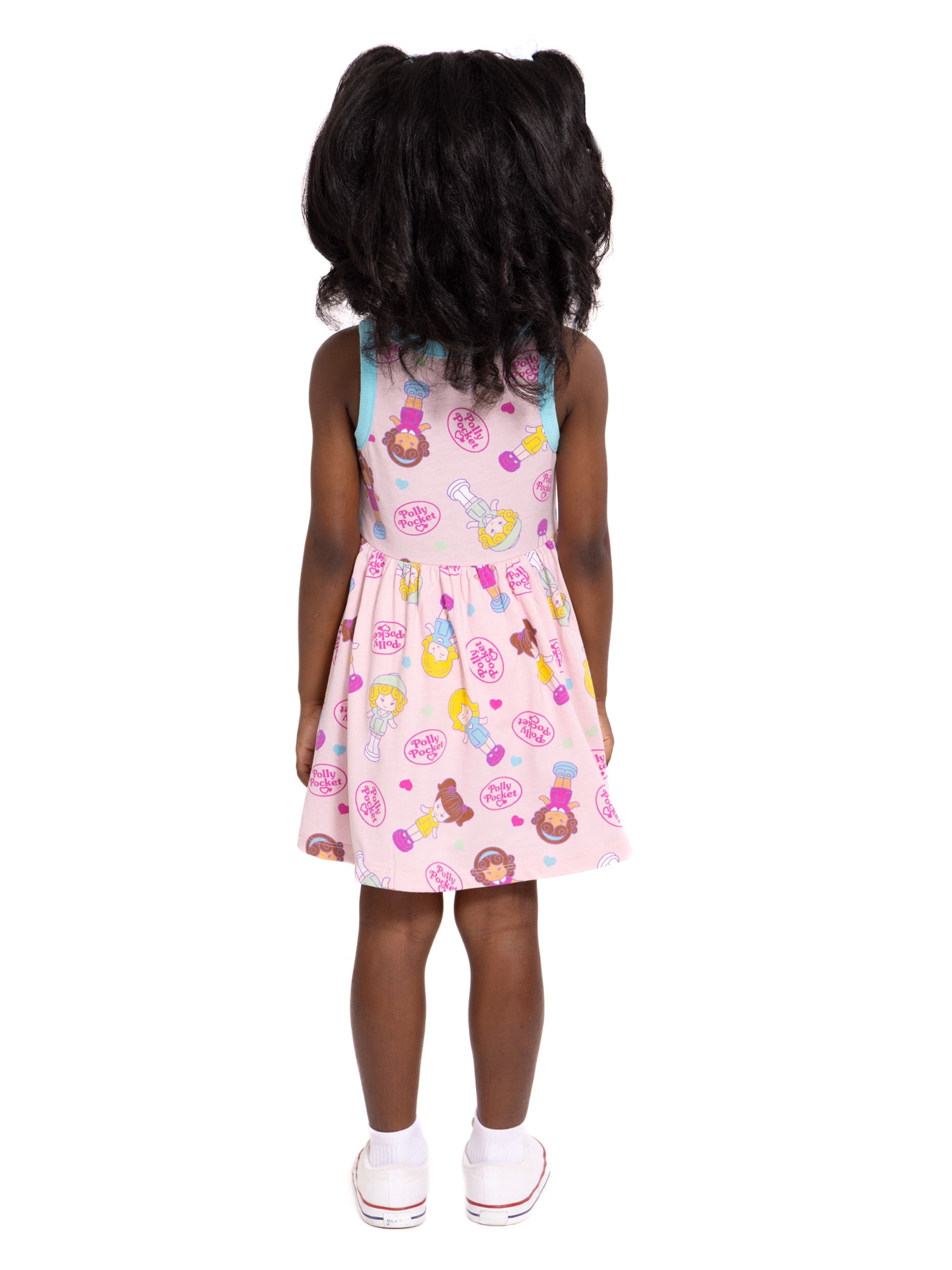 Polly Pocket Toddler Girls Allover Print Graphic Tank Dress, Sizes 12M-5T