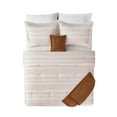 thumbnail image 2 of Mainstays 5-Piece Rust and White Stripe Comforter Set, Full/Queen, 2 of 12